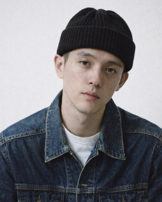 Organic Cotton Wide Roll Knit Cap