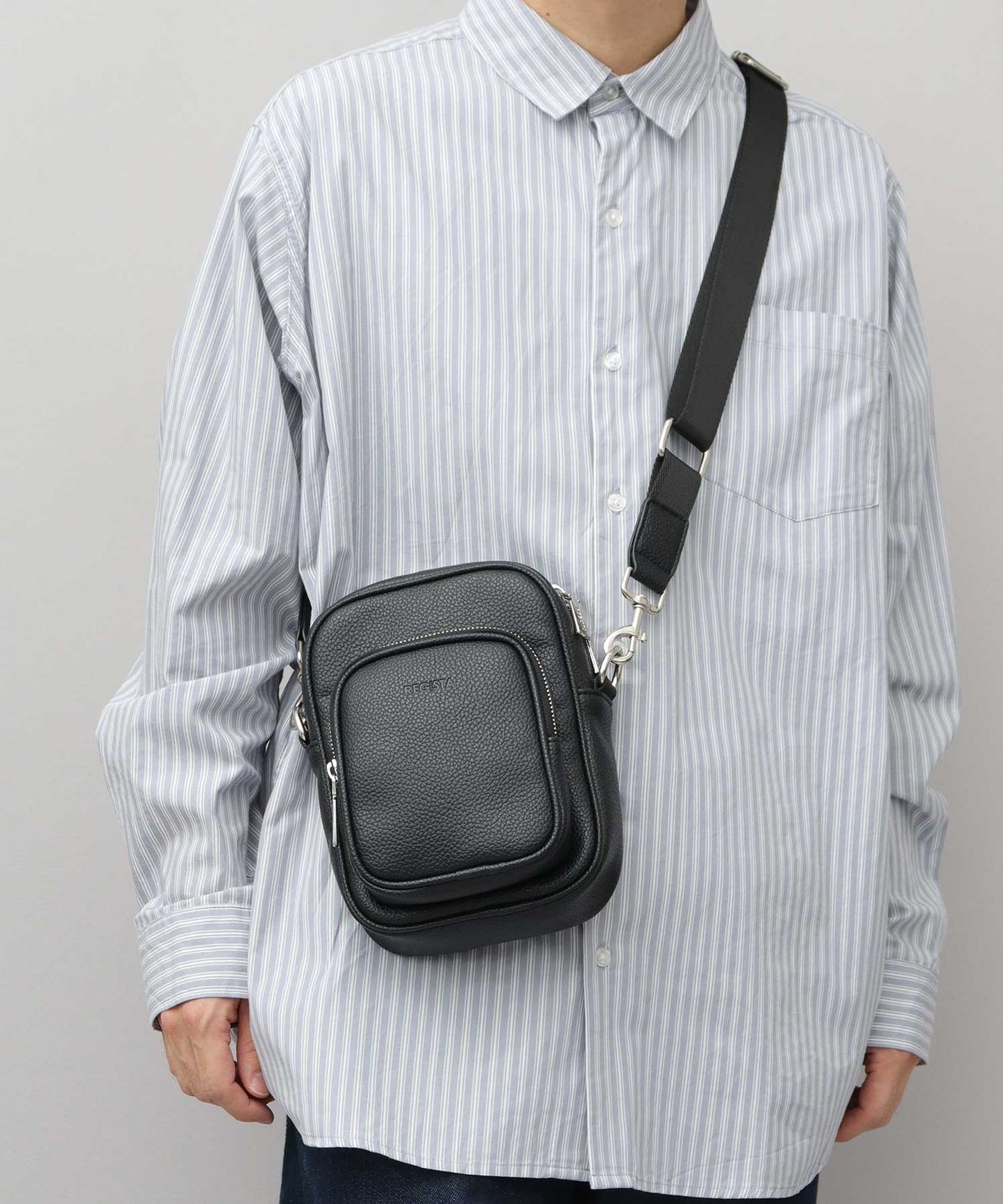 Split Leather Square Mini Shoulder Bag