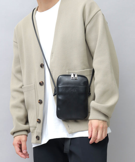 Split Leather Vertical Mini Shoulder Bag
