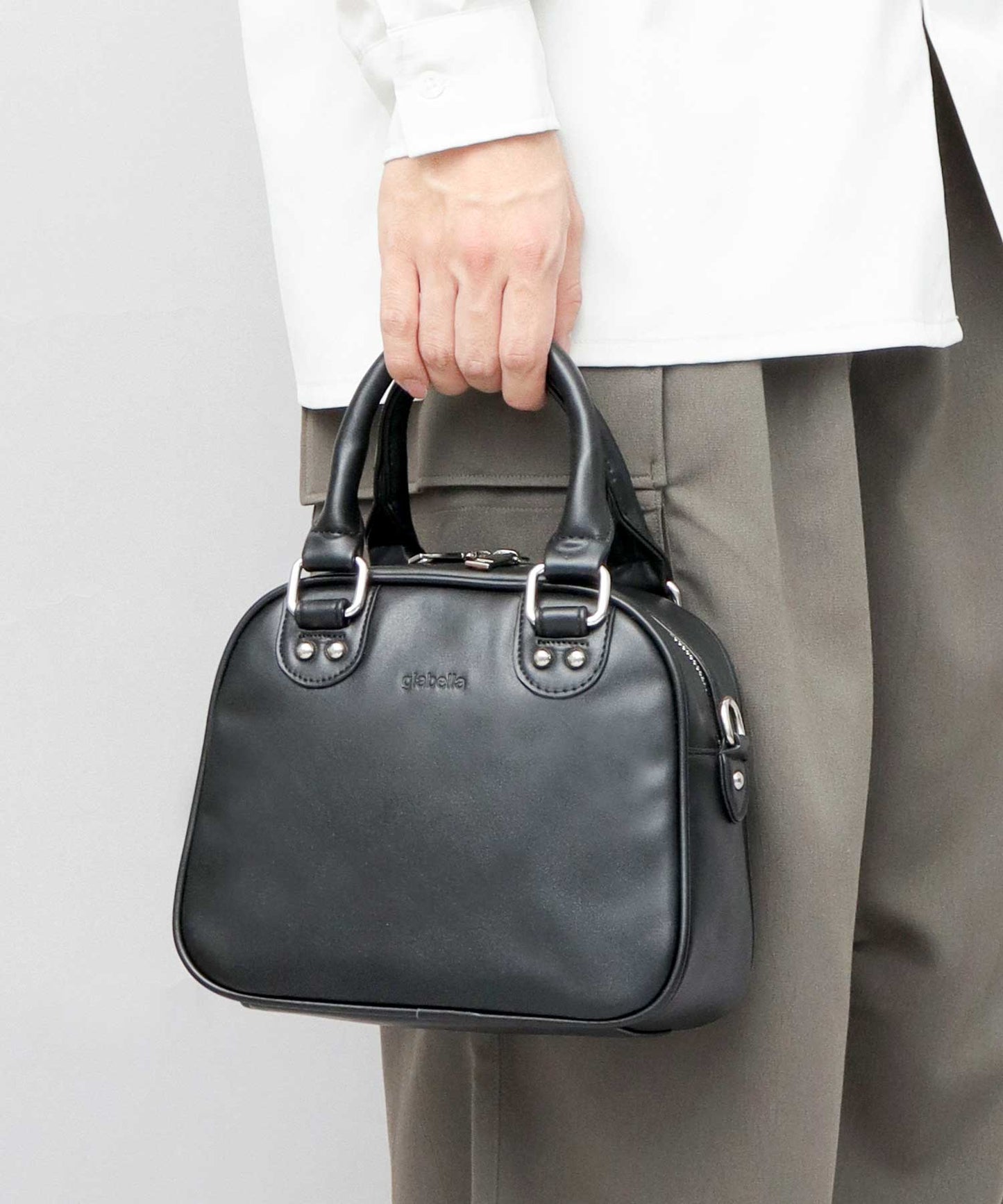 Split Leather 2WAY Mini Boston Shoulder Bag