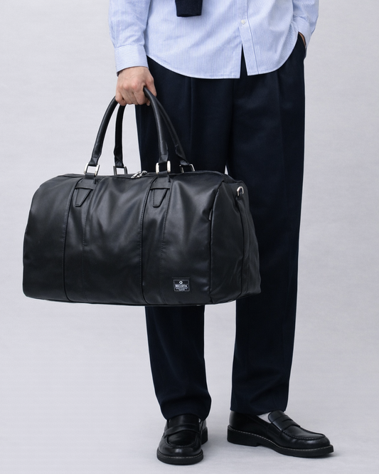 Fake Leather Boston Bag