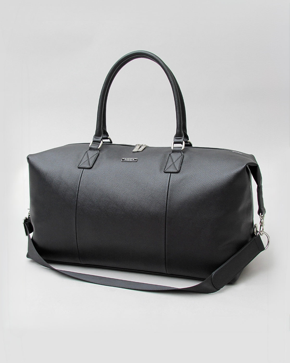 Saffiano Fake Leather Boston Bag