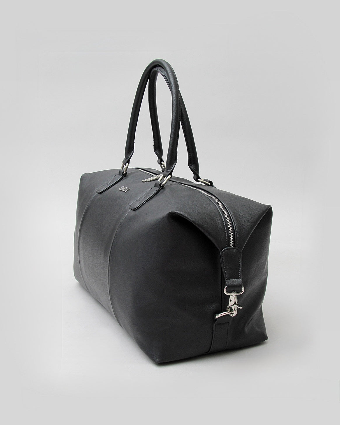 Saffiano Fake Leather Boston Bag