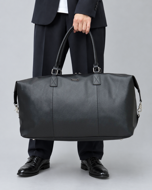 Saffiano Fake Leather Boston Bag