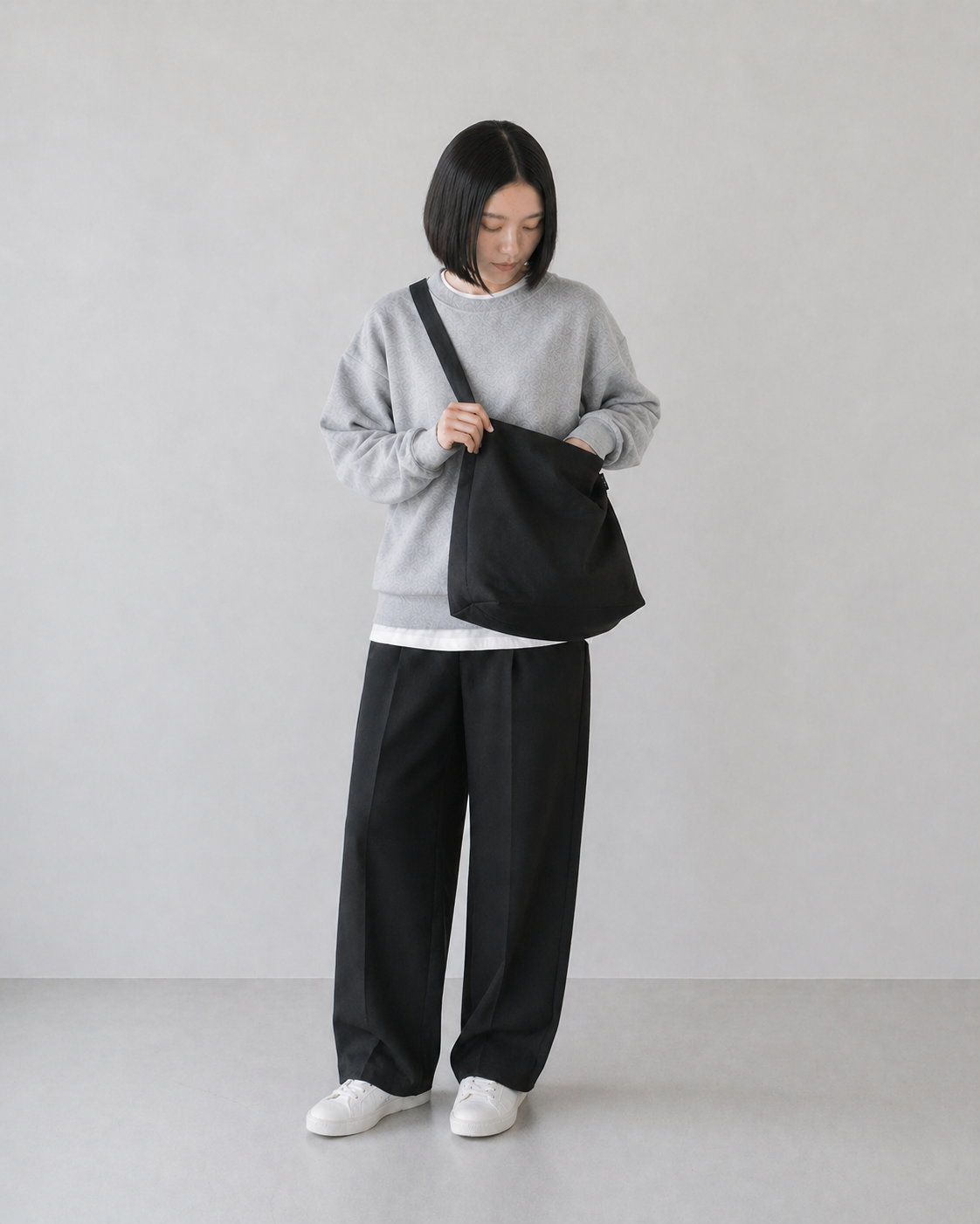 Large Nylon Shoulder Bag
