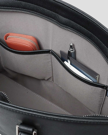 Fake Leather Business Tote Bag