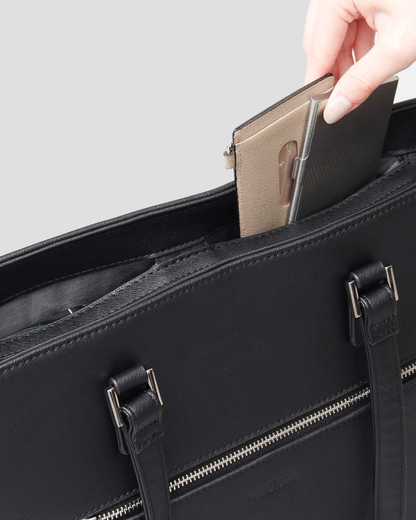 Fake Leather Business Tote Bag