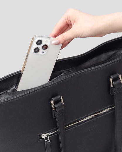 Fake Leather Business Tote Bag