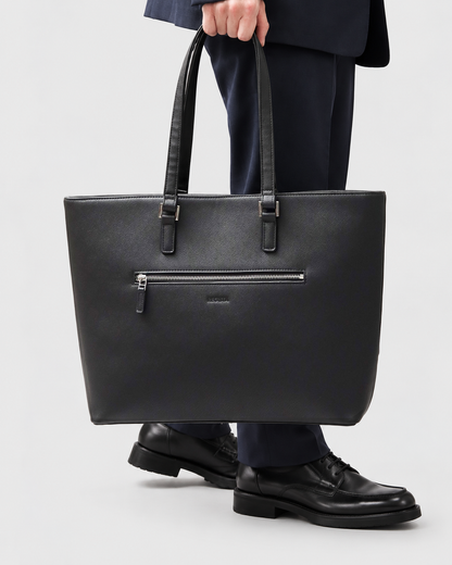 Fake Leather Business Tote Bag