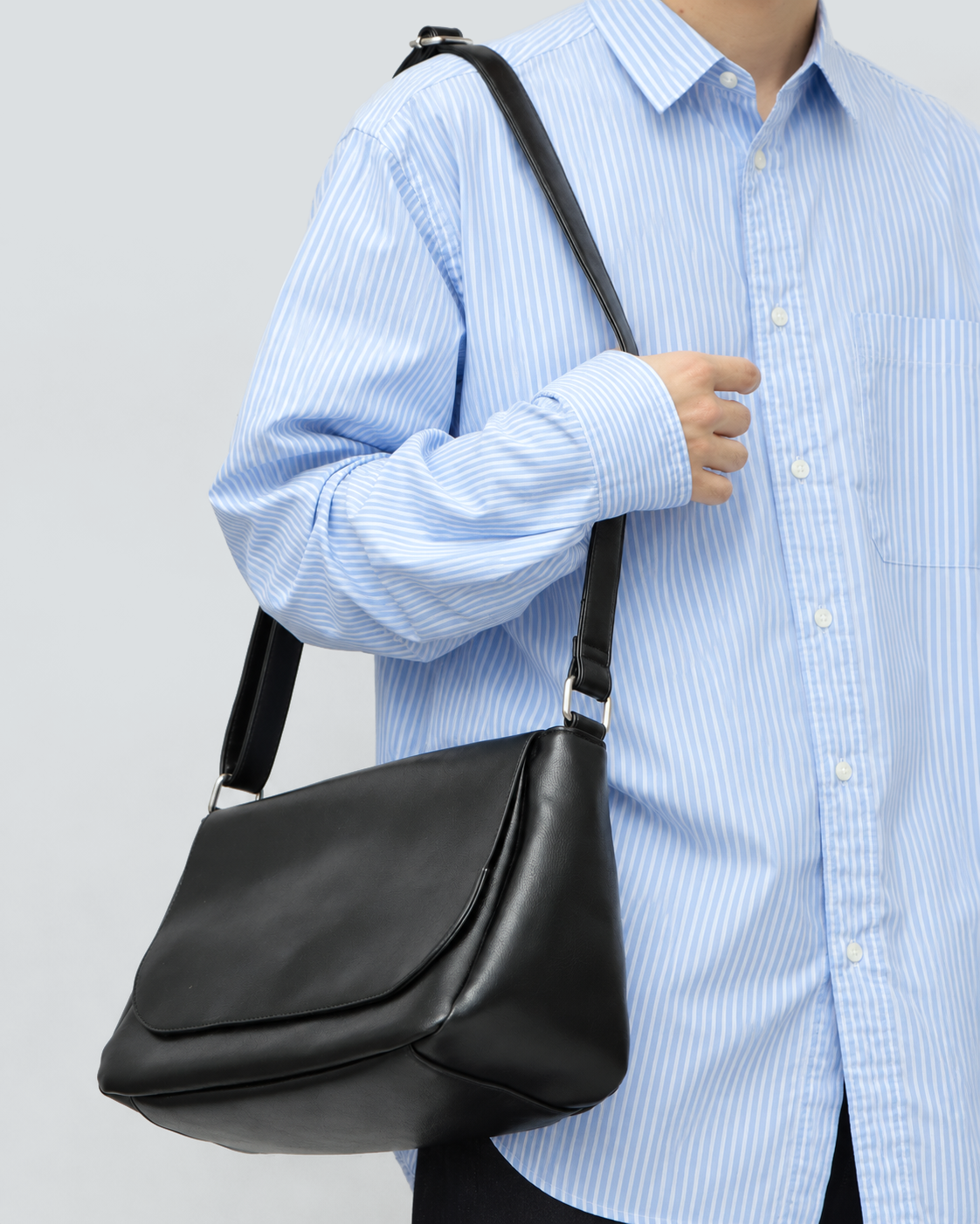 Split Leather Flap Shoulder Bag