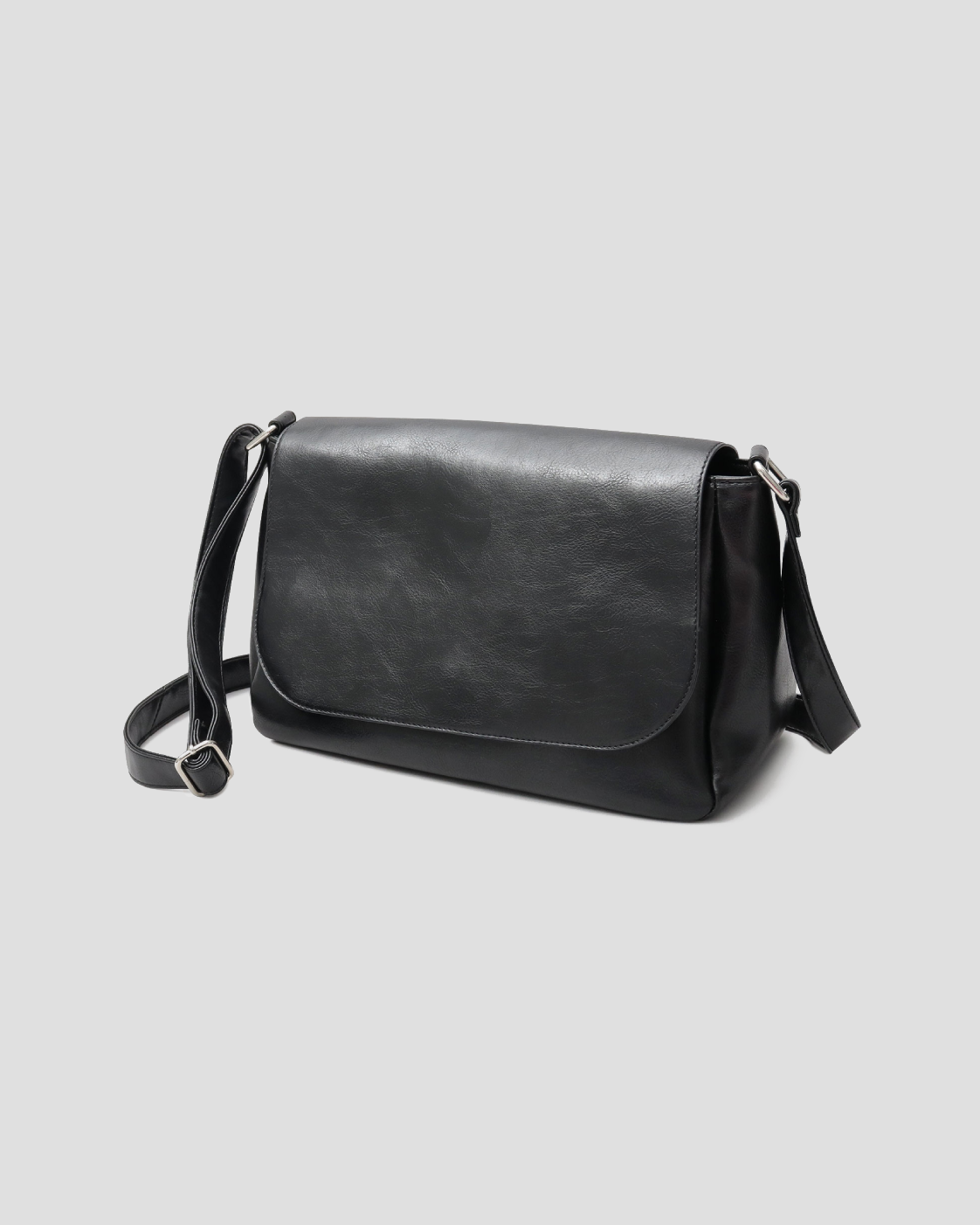Split Leather Flap Shoulder Bag