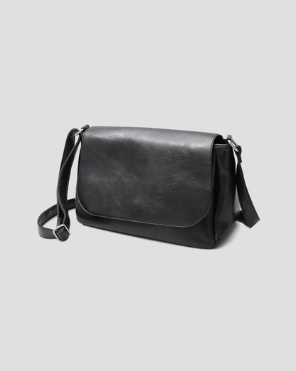 Split Leather Flap Shoulder Bag