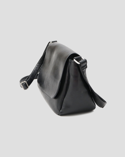 Split Leather Flap Shoulder Bag