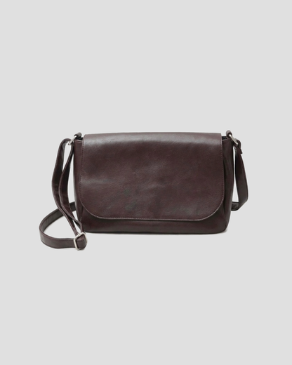 Split Leather Flap Shoulder Bag
