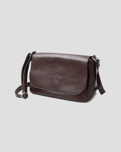 Split Leather Flap Shoulder Bag