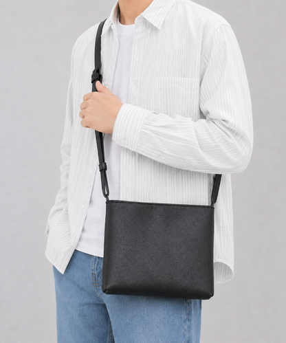 Split Leather Minimal Sacoche Bag