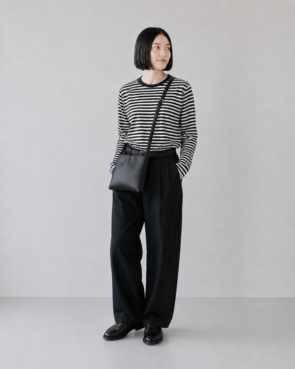 Split Leather Minimal Sacoche Bag
