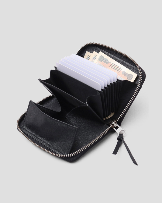 Genuine Leather Accordion Mini Wallet