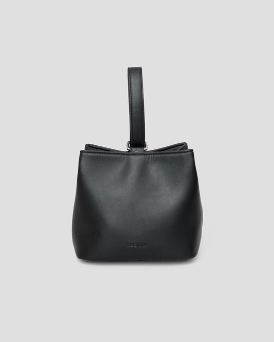 Split Leather One Handle Drawstring Bag