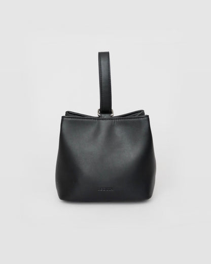Split Leather One Handle Drawstring Bag