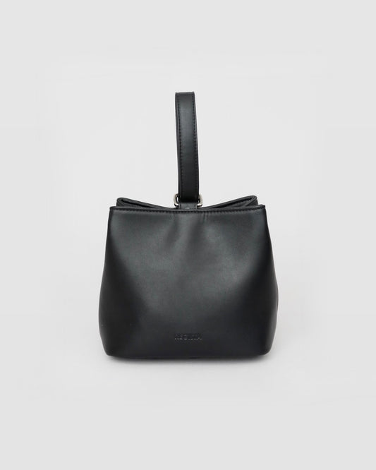 Split Leather One Handle Drawstring Bag