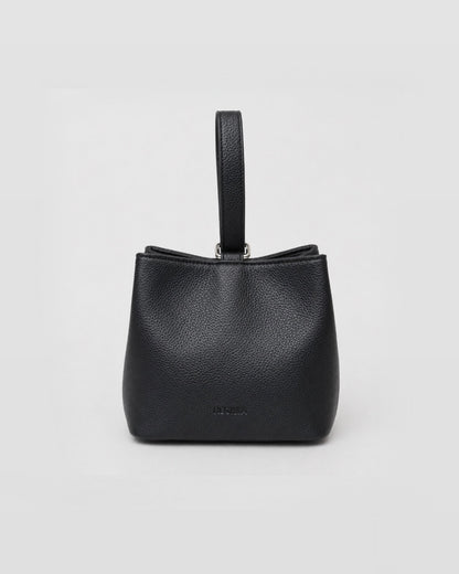 Split Leather One Handle Drawstring Bag