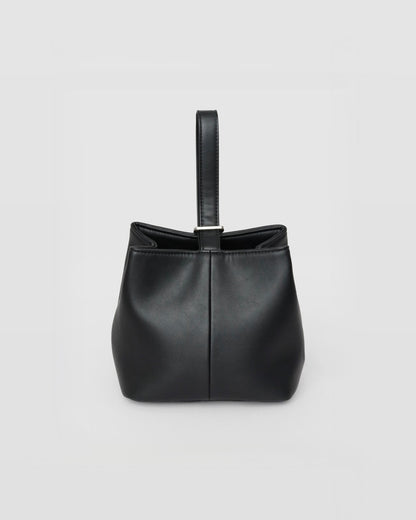 Split Leather One Handle Drawstring Bag