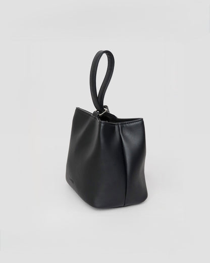 Split Leather One Handle Drawstring Bag