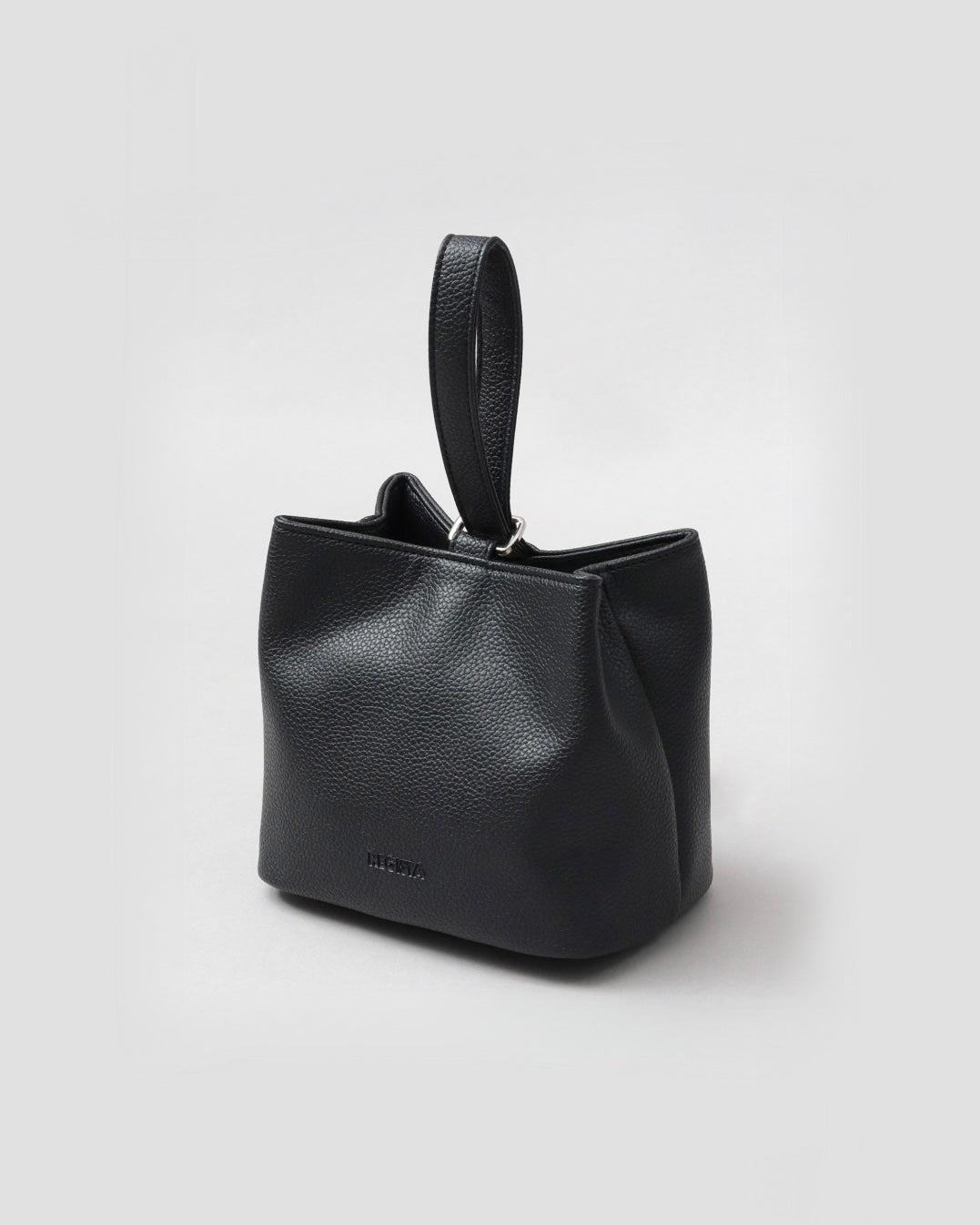 Split Leather One Handle Drawstring Bag