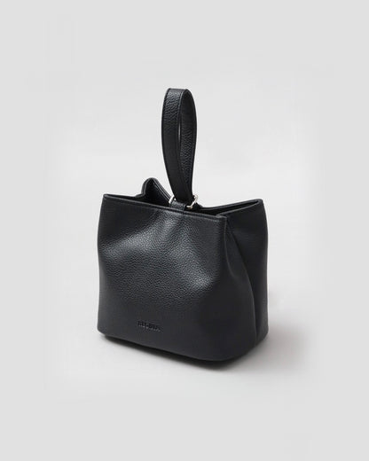 Split Leather One Handle Drawstring Bag