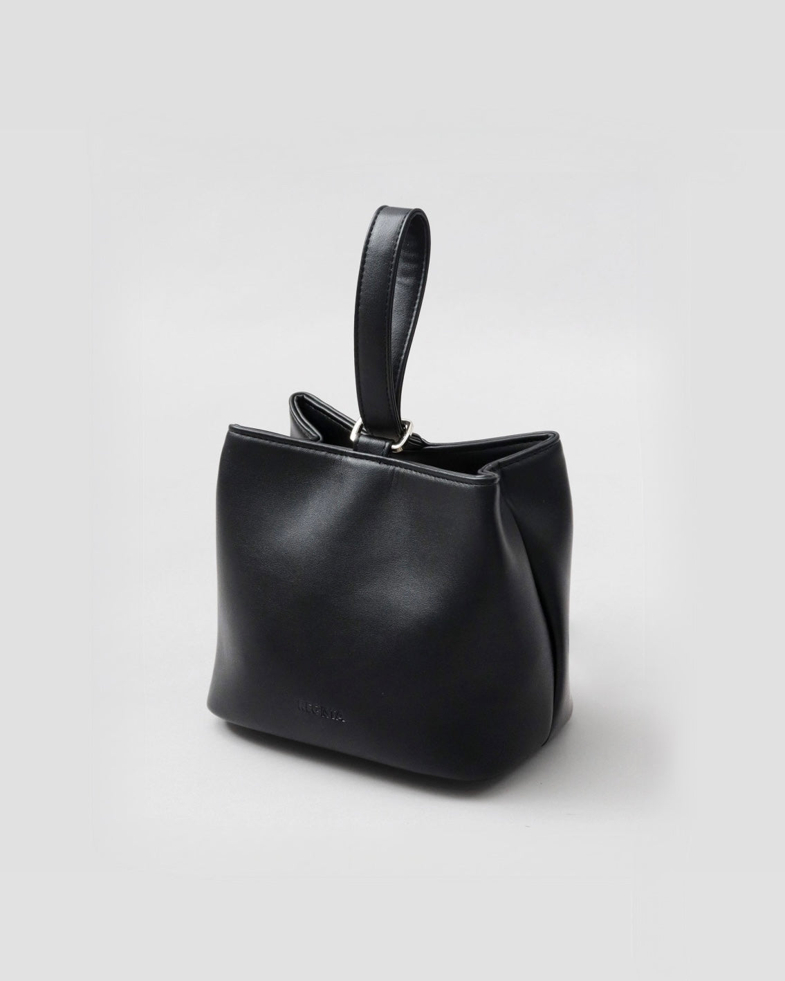 Split Leather One Handle Drawstring Bag