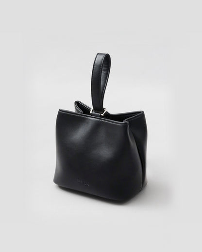 Split Leather One Handle Drawstring Bag