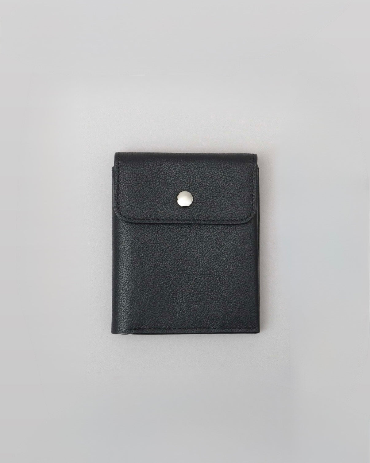 Genuine Leather Compact Snap Wallet