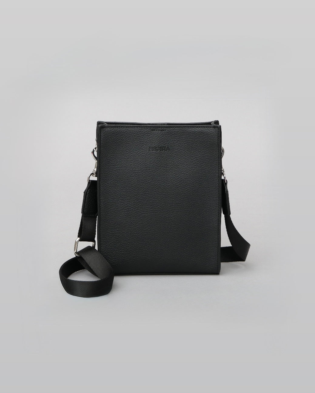 Split Leather Compact Square Shoulder Bag