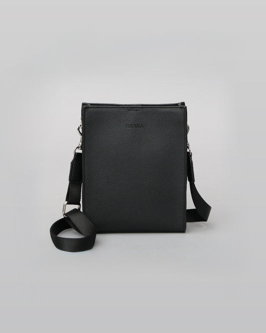 Split Leather Compact Square Shoulder Bag