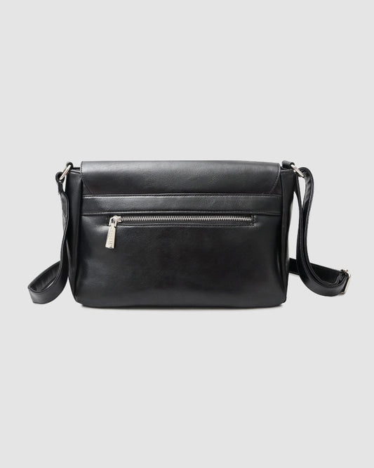 Split Leather Flap Shoulder Bag