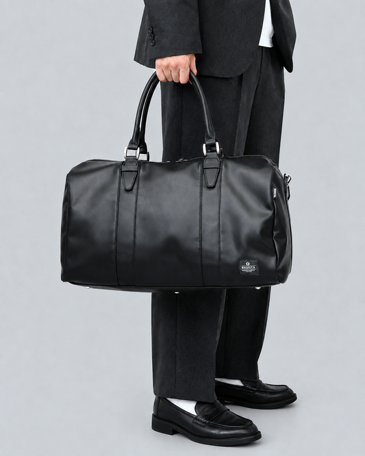Fake Leather Boston Bag