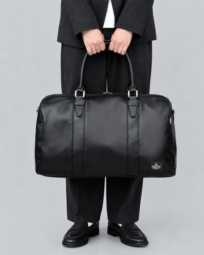 Fake Leather Boston Bag