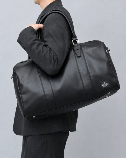 Fake Leather Boston Bag