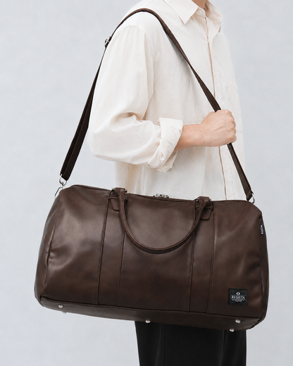 Fake Leather Boston Bag