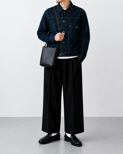 Split Leather Shoulder Bag