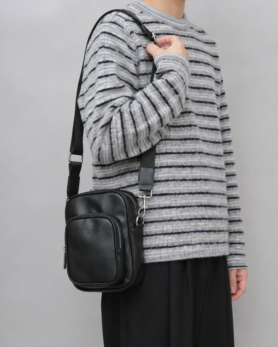 Split Leather Square Mini Shoulder Bag
