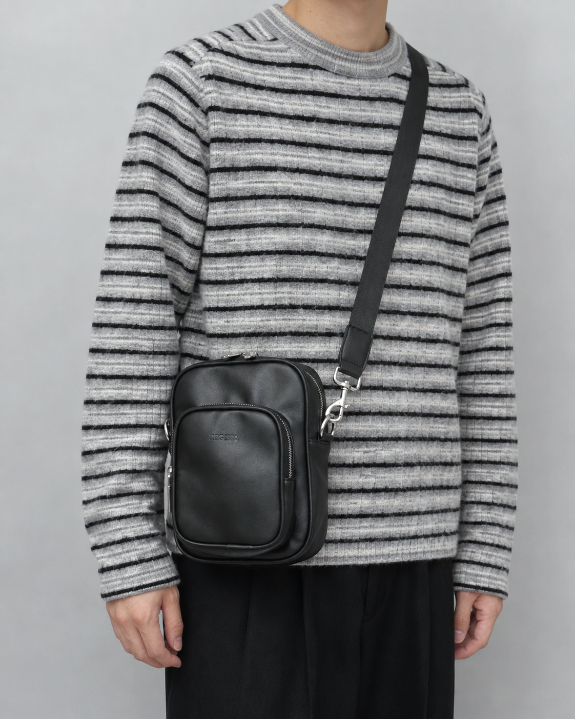Split Leather Square Mini Shoulder Bag