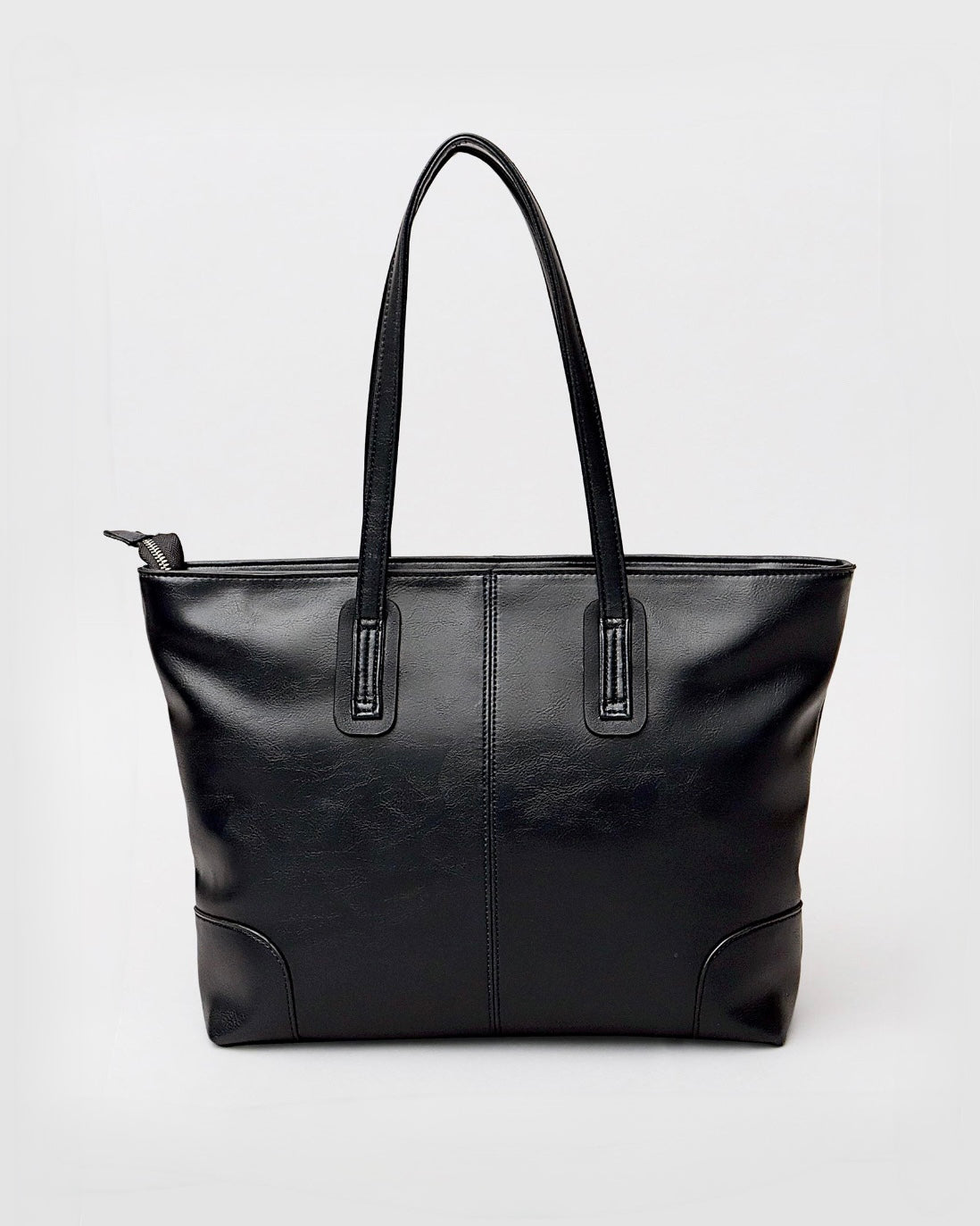 Split Leather Compact Business Tote Bag