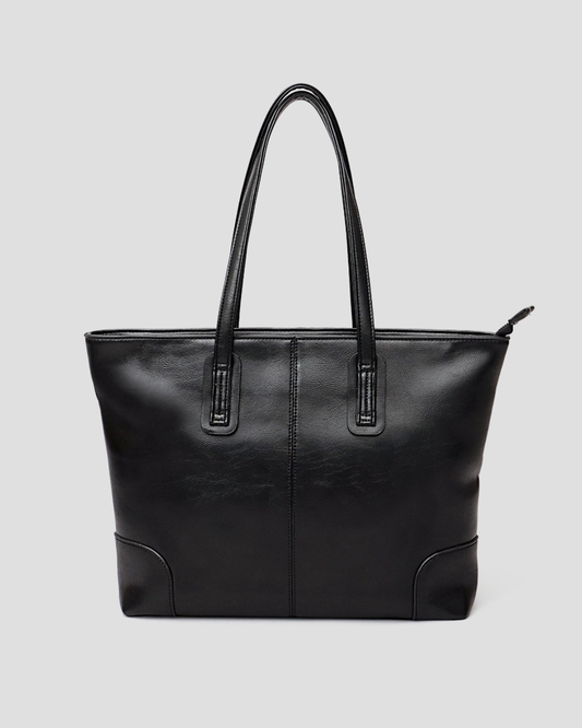 Split Leather Compact Business Tote Bag