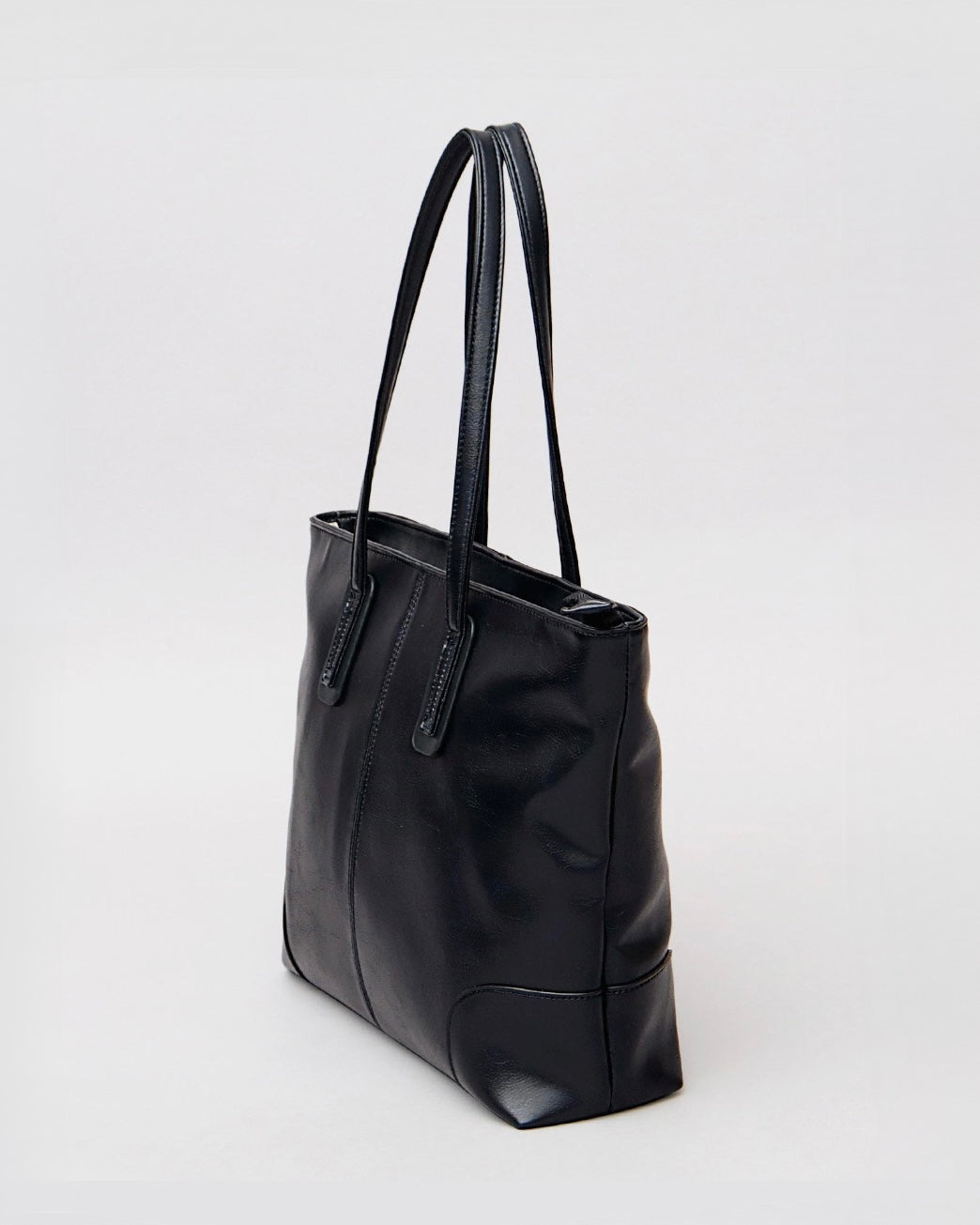 Split Leather Compact Business Tote Bag