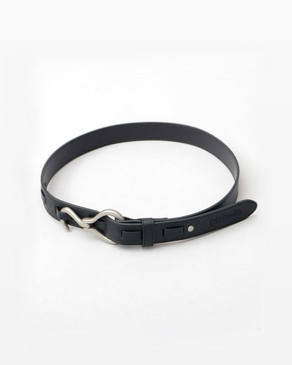 Fake Leather Hook Buckle Belt - Black [Smooth]
