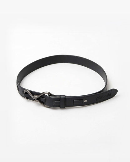 Fake Leather Hook Buckle Belt - Black [Smooth]