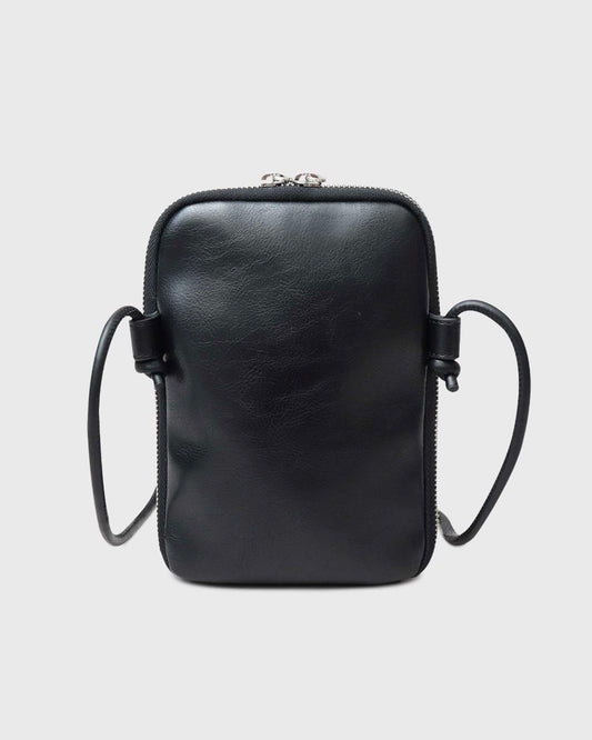 Split Leather Vertical Mini Shoulder Bag