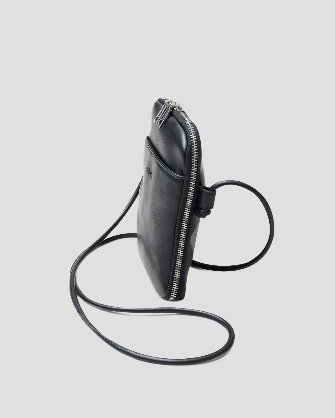 Split Leather Vertical Mini Shoulder Bag